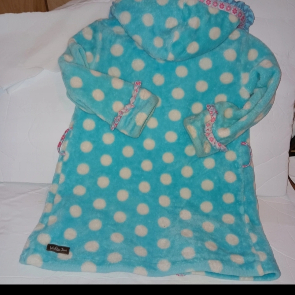 Matilda Jane Robe Blue pink floral Fleece Pockets#FREE WITH BUNDLE - Picture 3 of 7